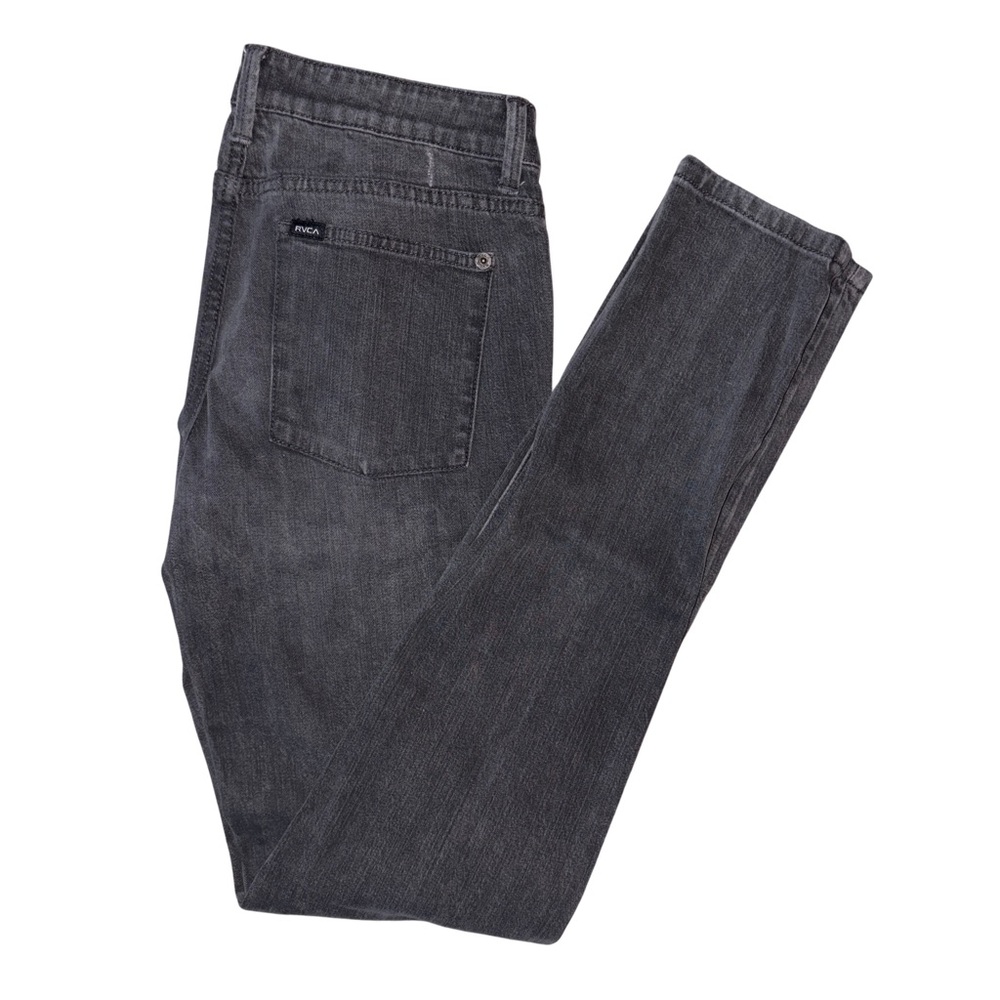 RVCA Gray Skinny Straight Leg Jeans Size 28 99% Cotton